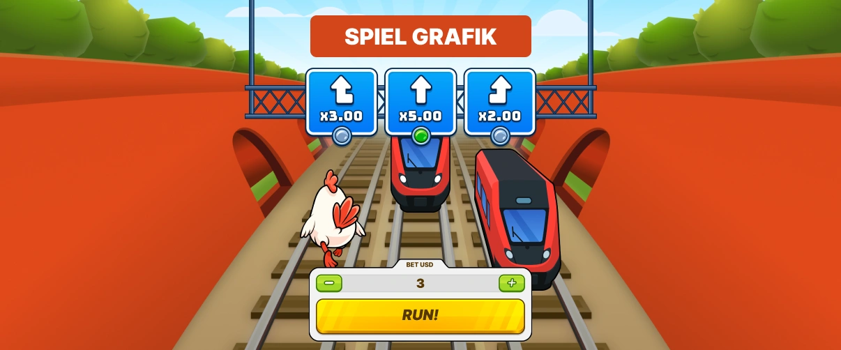Spiel Grafik Chicken Subway.